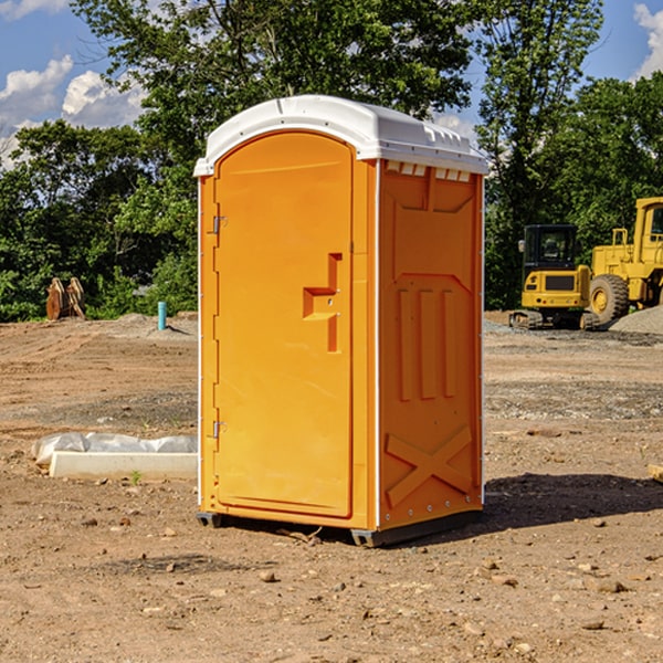 how often are the portable restrooms cleaned and serviced during a rental period in Champlin MN